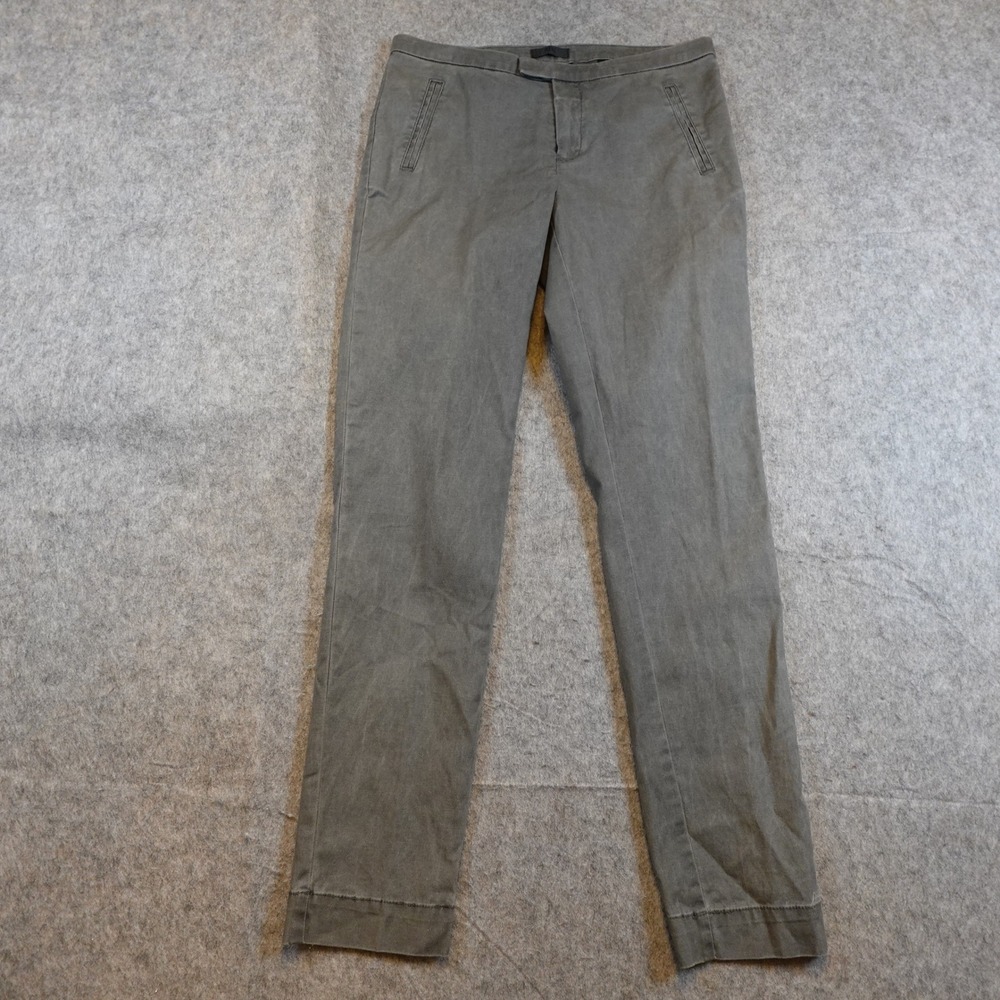 ATM Pant Womens 0 NWT Steel Gray Enzyme Wash Slim Trouser Anthony Thomas